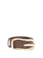 Matchesfashion.com Chlo - Logo-engraved Leather Belt - Womens - Brown