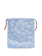 Matchesfashion.com Miu Miu - Daisy Print Drawstring Nylon Make Up Bag - Womens - Blue Multi