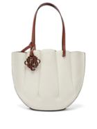 Matchesfashion.com Loewe - Shell Small Leather Tote Bag - Womens - White