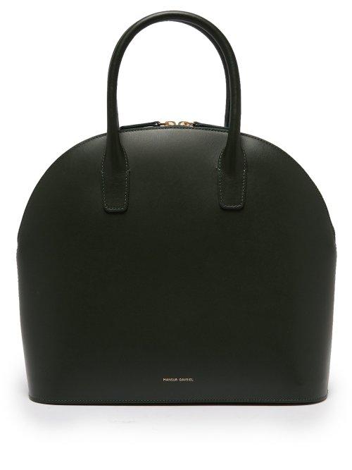 Matchesfashion.com Mansur Gavriel - Top Handle Leather Bag - Womens - Dark Green