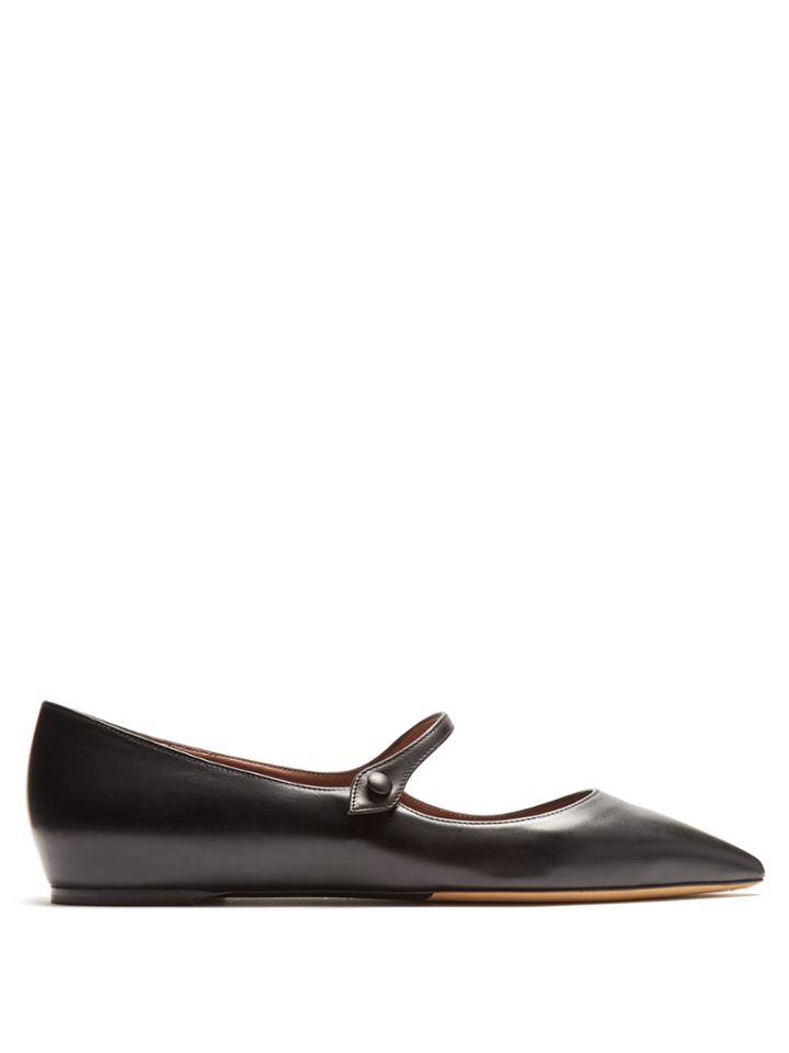 Tabitha Simmons Hermione Point-toe Leather Flats