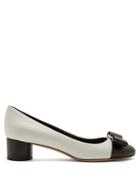 Salvatore Ferragamo Ivrea Contrast Leather Pumps