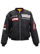 Matchesfashion.com Vetements - Embroidered-logo Shell Ma-1 Bomber Jacket - Mens - Black