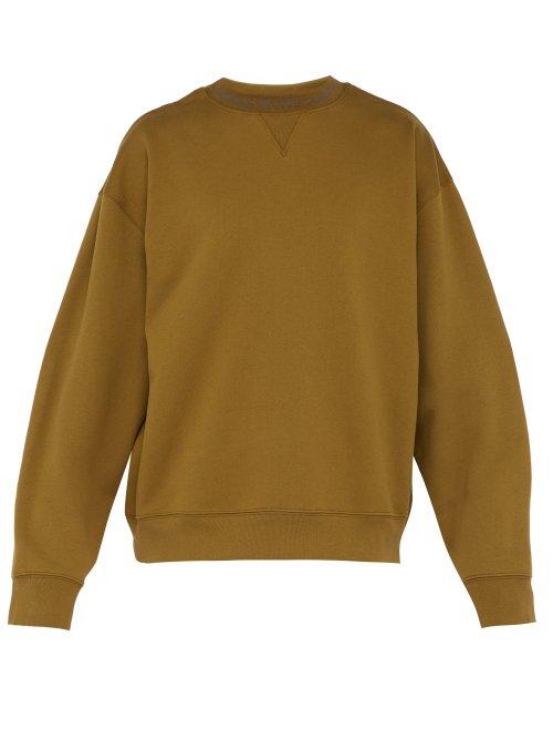Matchesfashion.com Acne Studios - Flogho Crew Neck Cotton Sweatshirt - Mens - Brown