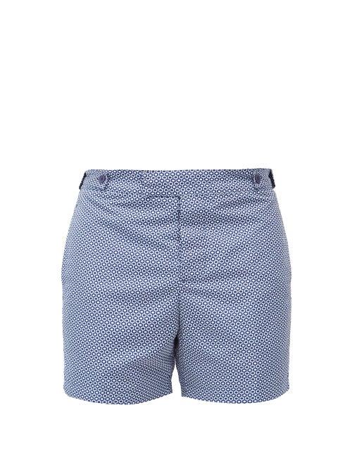 Matchesfashion.com Frescobol Carioca - Ipanema Mosaic-print Swim Shorts - Mens - Navy Multi