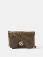 Loewe - Puffer Goya Padded-leather Shoulder Bag - Womens - Khaki