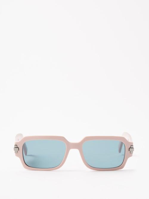 Dior - Square Acetate Sunglasses - Mens - Light Pink