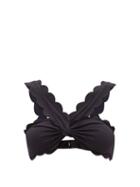 Marysia - East River Scalloped Bikini Top - Womens - Black