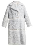 Matchesfashion.com Vika Gazinskaya - Oversized Faux Fur Coat - Womens - Light Blue