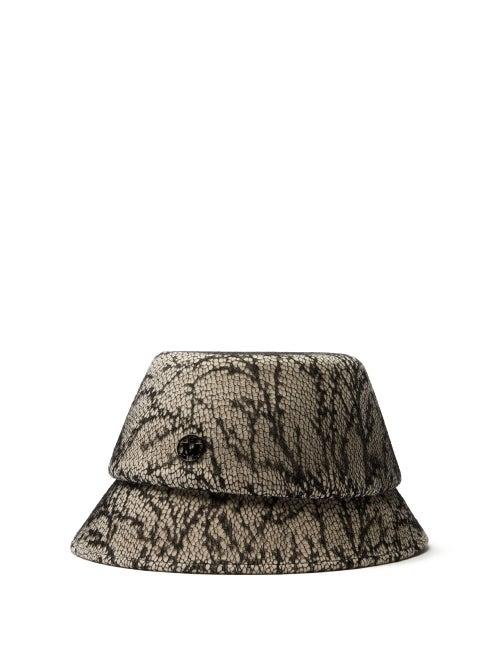 Matchesfashion.com Maison Michel - Souna Lace Covered Felt Bucket Hat - Womens - Cream