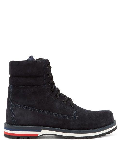 Matchesfashion.com Moncler - Vancouver Suede Hiking Boots - Mens - Navy