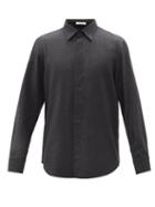 The Row - Zachary Flannel Shirt - Mens - Dark Grey
