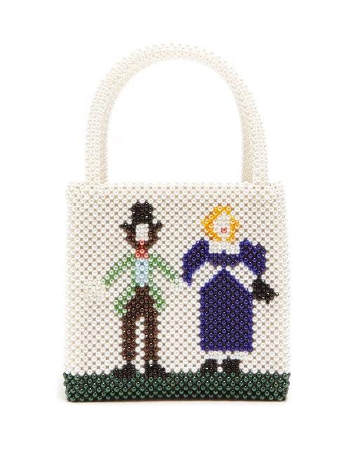 Matchesfashion.com Shrimps - Goodman Faux Pearl-embellished Handbag - Womens - Cream Multi