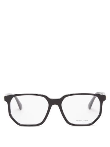 Bottega Eyewear - Square Acetate Glasses - Mens - Black