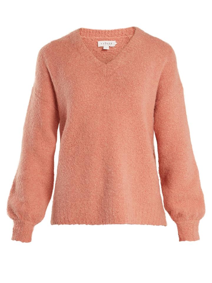 Velvet By Graham & Spencer Erin V-neck Boucl Sweater
