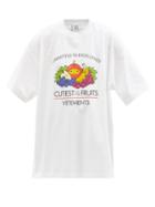 Ladies Rtw Vetements - Cutest Of The Fruits-print Cotton T-shirt - Womens - White