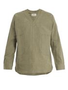 The Lost Explorer Dingo V-neck Linen-blend Shirt