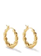 Ladies Jewellery Wilhelmina Garcia - Ice Cream Swirl Large Gold-vermeil Hoop Earrings - Womens - Gold