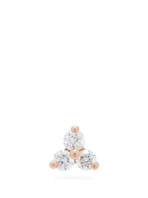 Matchesfashion.com Maria Tash - Trinity Diamond & 18kt Rose-gold Single Earring - Womens - Rose Gold