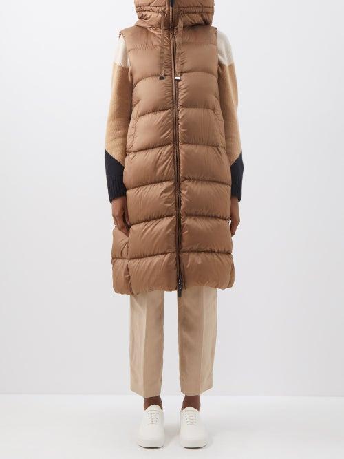Max Mara - Seivest Sleeveless Coat - Womens - Light Brown