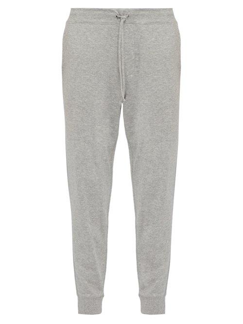 Matchesfashion.com Polo Ralph Lauren - Logo Embroidered Cotton Blend Jersey Track Pants - Mens - Grey