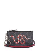 Matchesfashion.com Gucci - Gg Supreme Snake Print Cardholder - Mens - Black Multi