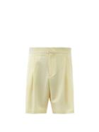 Matchesfashion.com Edward Crutchley - Tailored Wool-blend Shorts - Mens - White