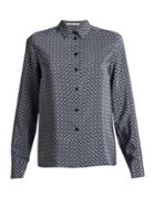 Stella Mccartney Wilson Point-collar Geometric-print Shirt