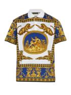 Versace Leopard-print Polo Shirt