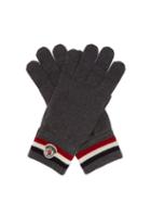 Matchesfashion.com Moncler - Stripe Jacquard Wool Gloves - Mens - Grey