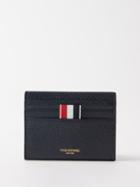 Thom Browne - Striped Leather Cardholder - Mens - Navy
