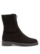 Matchesfashion.com The Row - Fara Lace Up Suede Ankle Boots - Womens - Black