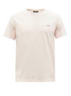 A.p.c. - Item Logo-print Cotton-jersey T-shirt - Mens - Light Pink