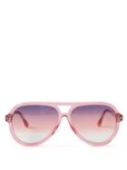 Isabel Marant Eyewear - Aviator Acetate Sunglasses - Womens - Purple Pink