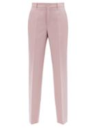 Gucci - Tapered Wool-blend Panama Suit Trousers - Womens - Pink