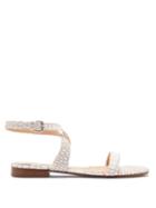 Matchesfashion.com Emme Parsons - Siena Crocodile Embossed Leather Sandals - Womens - White