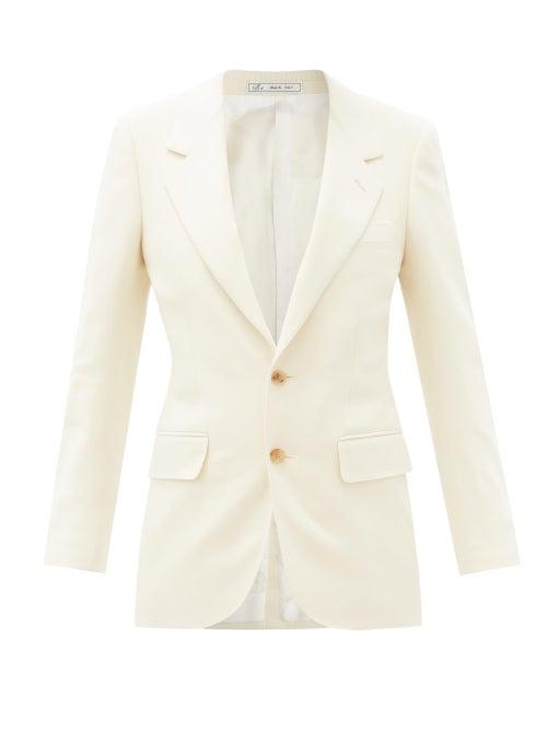 Matchesfashion.com Umit Benan B+ - Single-breasted Wool-blend Jacket - Womens - Ivory