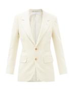 Matchesfashion.com Umit Benan B+ - Single-breasted Wool-blend Jacket - Womens - Ivory