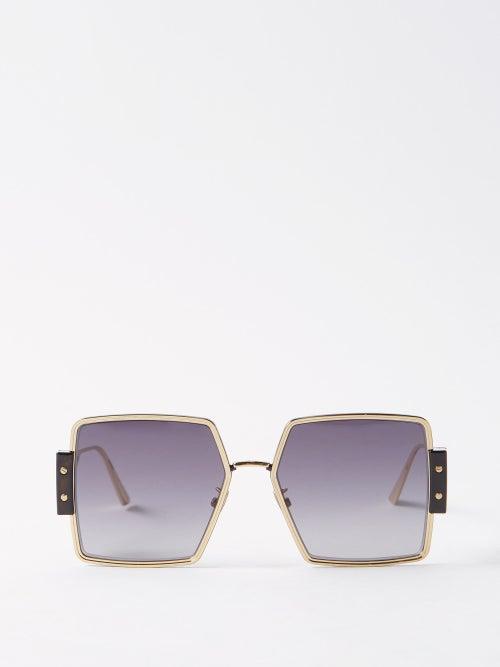 Dior - 30montaigne Pentagon Metal Sunglasses - Womens - Gold Brown