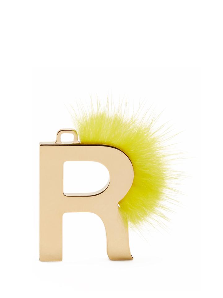 Fendi Abclick Letter 'r' Key Charm