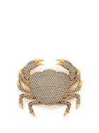 Matchesfashion.com Begum Khan - Crab Opal Crystal & 24kt Gold Plated Brooch - Womens - White