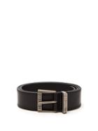 Matchesfashion.com Saint Laurent - Logo Buckle Leather Belt - Mens - Black