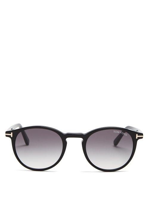 Matchesfashion.com Tom Ford Eyewear - Eric Round Frame Sunglasses - Mens - Black