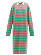 Extreme Cashmere - No.200 Croco Striped Stretch-cashmere Dress - Womens - Green Stripe