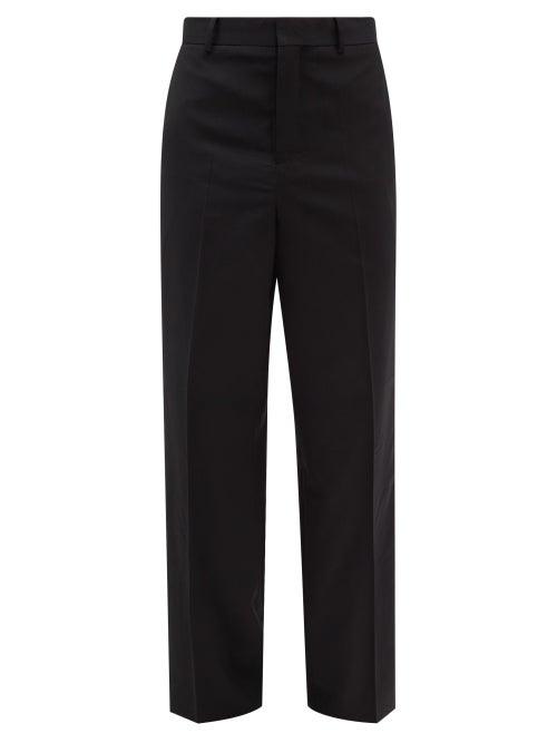 Charles Jeffrey Loverboy - Striped Wool Wide-leg Trousers - Mens - Black