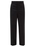 Charles Jeffrey Loverboy - Striped Wool Wide-leg Trousers - Mens - Black