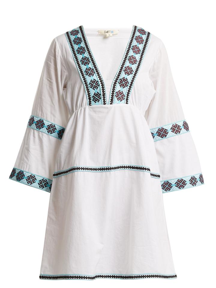 Daft Istanbul Geometric-pattern Web Dress