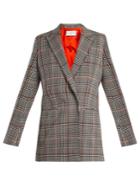 Amanda Wakeley Prince Of Wales-check Stretch-wool Jacket