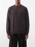 Auralee - Raglan-sleeve Cotton-jersey Sweatshirt - Mens - Dark Brown