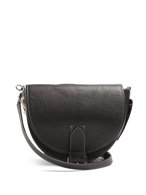 Matchesfashion.com Jw Anderson - Bike Leather Saddle Bag - Womens - Black